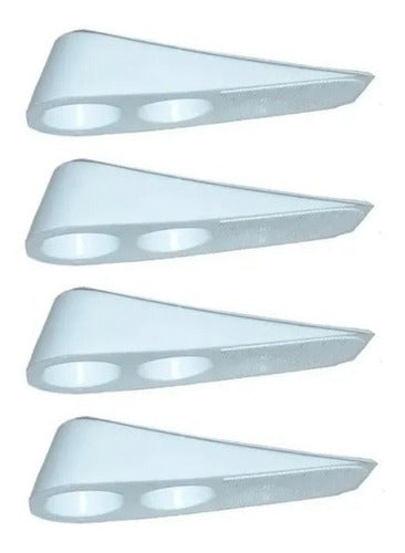 Set of 4 Solid PVC Door Wedge Stops with Excellent Adhesion 0