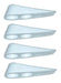 Set of 4 Solid PVC Door Wedge Stops with Excellent Adhesion 0