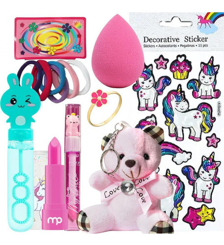 Kit De Maquiagem Infantil Batom Gloss Xuxinha Esponja 0