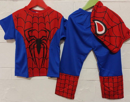 BROYSAS Disfraz Niños Spiderman Remera Pantalón Mascara T. 4 Al 12 4