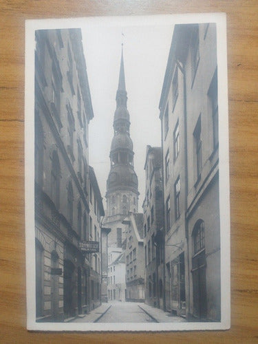Vintage Latvia Postcard - Riga Lutheran Evangelical Church 1