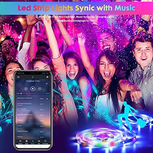 Luces Led De 20m Para Dormitorio Control App Bluetooth Rgb 1