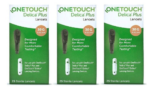 Johnson & Johnson One Touch Delica Lancets for Glucometer Select Plus X75 0