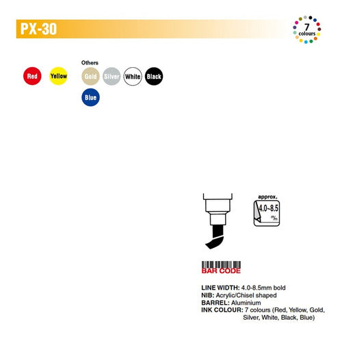 Marcador Uni Paint Px 30 - 1 Unidad 1