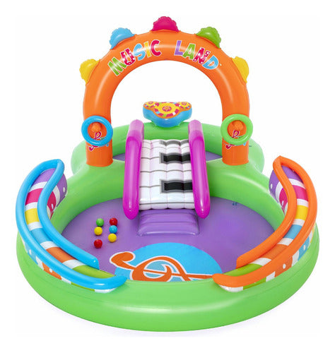 Piscina Inflable Interactiva Infantil Ovalada Música Bestway 1