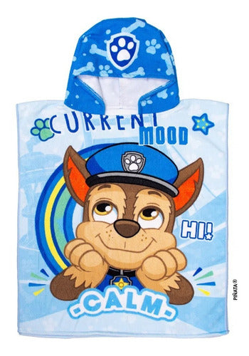 Poncho Toalla Infantil Microfibra Paw Patrol Patrulla Canina 0