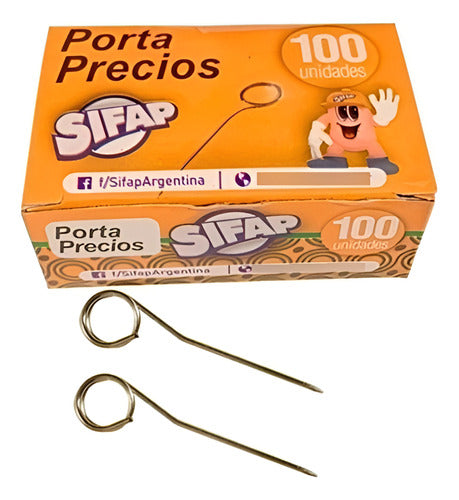 Alfileres Porta Precios Niquelados Sifap Caja X 100 U 0