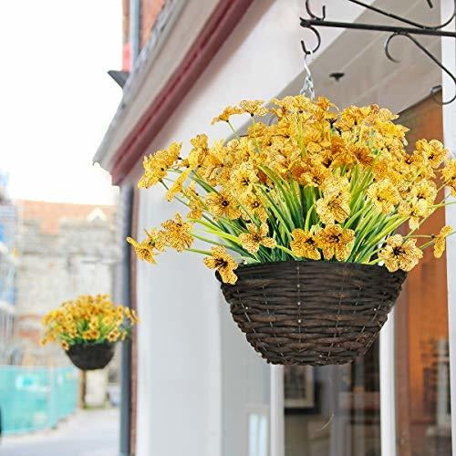Realistic Artificial Flowers Home Garden Decoration - Yellow 5