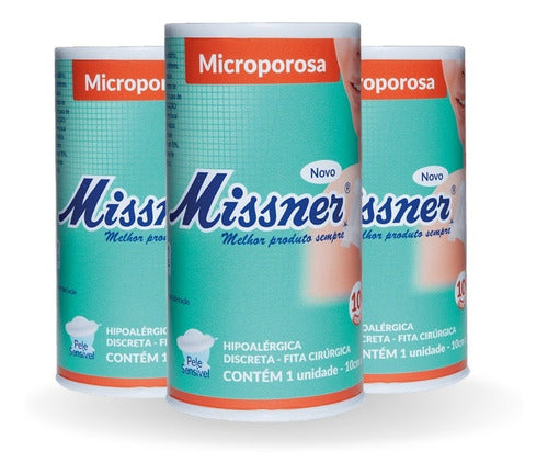 Fita Microporosa 10cm X 10m Kit C/03 Missner 0