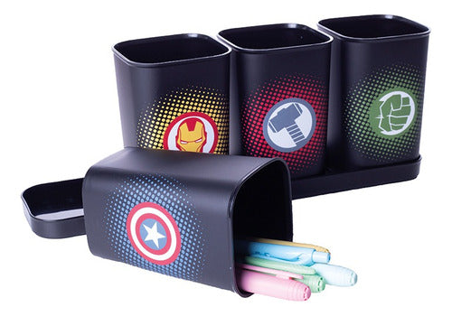 Plasútil Pack of 4 Avengers Themed Pencil Holders 0