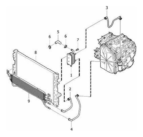 Ford Radiator de Aceite Caja Automatica Mondeo Smax Volvo 2