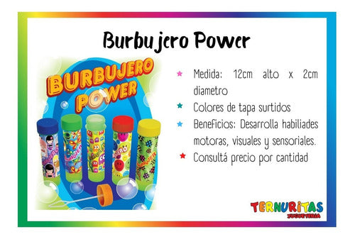 Burbujero Power Niños Souvenirs Diversion X160 Por Mayor Ap 1