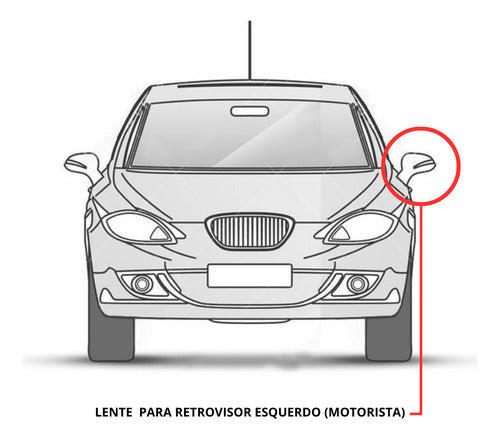 Lente Prata Com Base Retrovisor Esquerdo Hb20 2020 A 2023 2