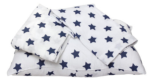 Bacati Stars Muslin 3 Piezas Para Niños Pequeños Juego De Sá 0