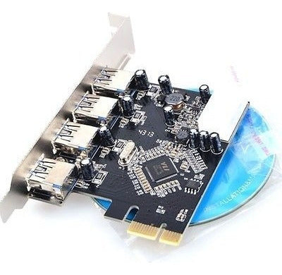 4 Puertos Usb 3.0 Pci-e Pci Express Tarjeta Adaptador Via Ch 1