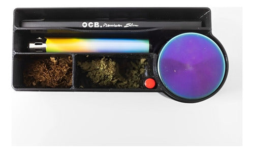 3D Tobacco Box with Filters, Rolling Papers, and Grinder - Set of 2 1