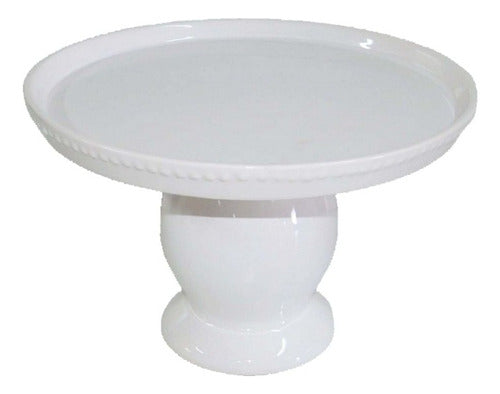 Form Centro De Mesa Con Pie Blanco 0