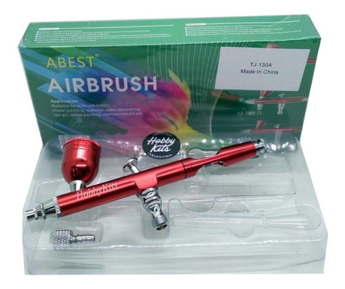 Hobbykits Kit Aerógrafo Para Pintura Acrílica Copa Desmontable 6