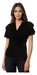 Medical Uniform Set Mao Neck with Ruffles Spandex Women 0