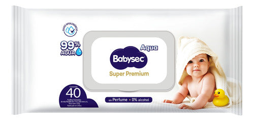 Babysec Toalla Humeda Super Premium Aqua X 40 Unid. 0