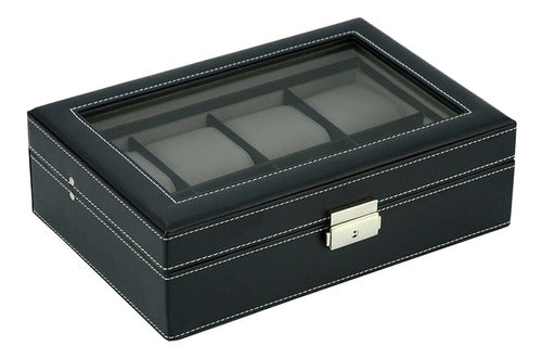 DG Leather Boxes Extra Large 8 Watch Box Case 2