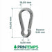 Printemps Carabiner Keychain Type Pear Galvanized 6 X 60 Mm X 10 U 1