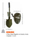 Foldable Steel Shovel with Compass, Saw, and Case 3