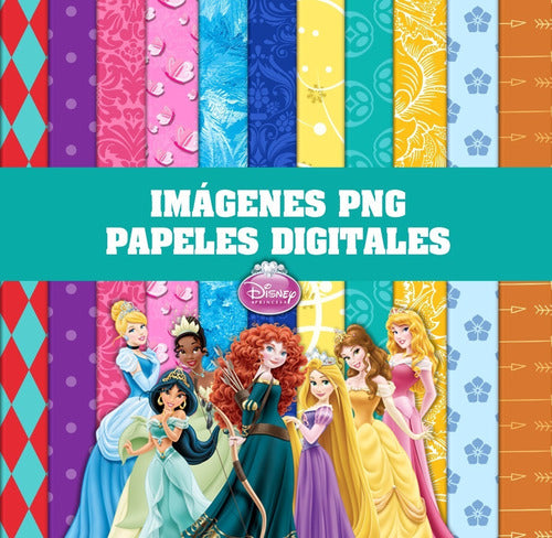 Wook Imprimibles Super Kit Digital Princesas Clipart Imágenes Png Fondos 1