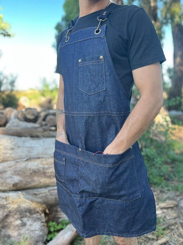 Lapaulita.deco Griller Apron with Jean and Leather Straps 0