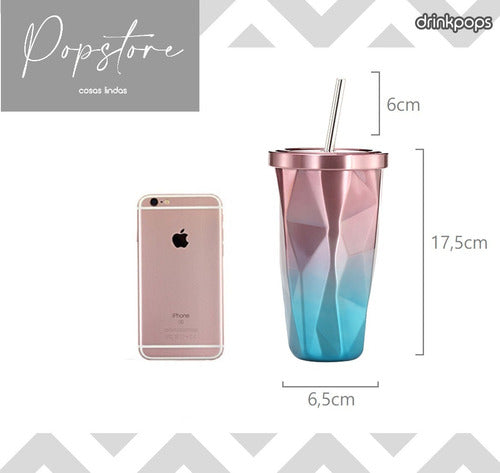 Double Layer Stainless Steel Premium Straw Cup 11
