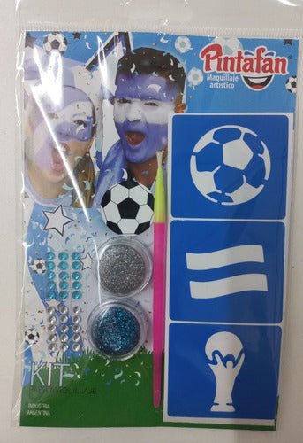 Pintafan Maquillaje Artistico Argentina Con Strass Futbol Mundial 1