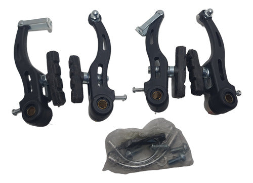 Frenos V-brake Bicicletas Delantero + Trasero C-300a 0