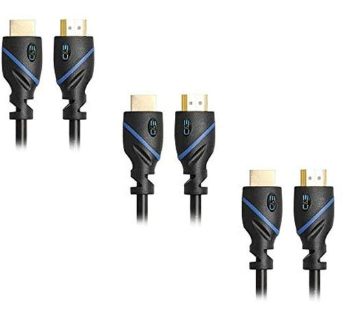 Cye 3 Pcs Cable Hdmi De Alta Velocidad Con Ethernet 8 Pies, 0