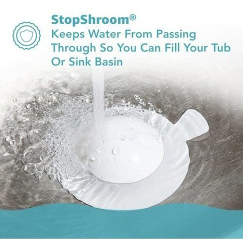 StopShroom Ultimate Universal Stopper Plug For Bathtub, Bathroom, And Kitchen Sink Drains (White) 1