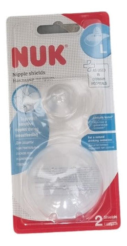 NUK Silicone Nipple Shields X 2 Units with Protective Case M L 0