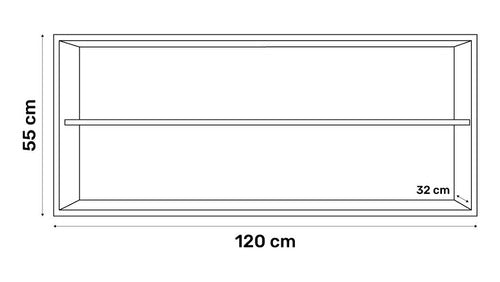 Armário Aéreo 3 Portas Andréia 120cm Cinza - Ajl Móveis 3