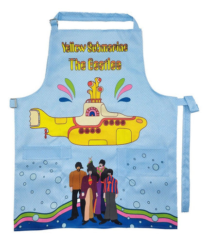 B&B Yellow Submarine Kitchen Apron The Beatles Rock 0