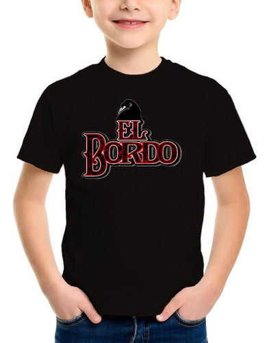 EXXE GRAFICA Remera Negra Niño Algodón Personalizada El Bordo 0