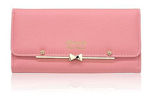 Woolala Women Cute Bowknot Wallet Trifold 0