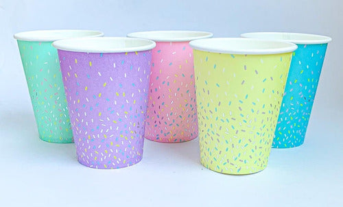 Set of 50 Printed Polypaper Cups for Events 240cc 8