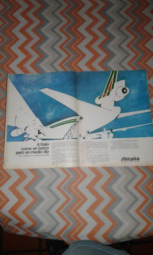 Alitalia A Italia Como En Barco Pero En...antigua Publicidad 0