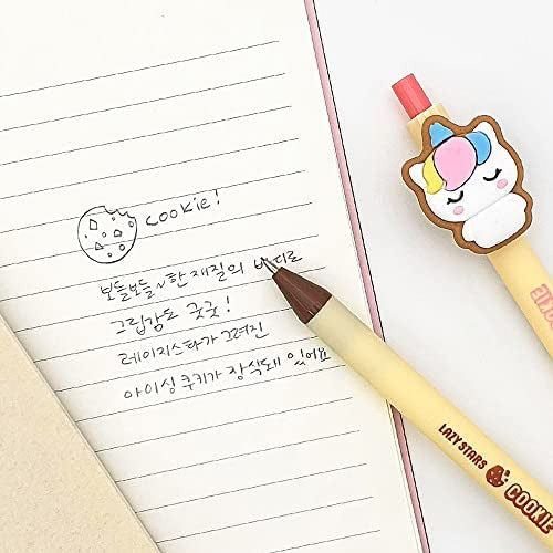 [2-in-1] Cute Characters Cookie Mechanical Lead Pencil & Gel Pen Set 5