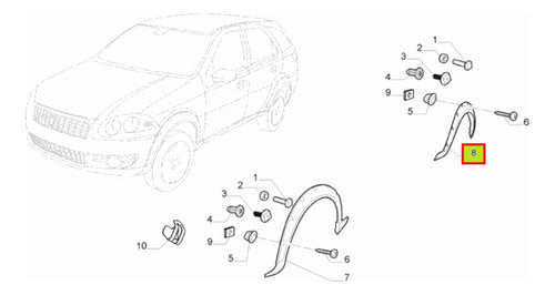 Fender Guardabarr Tras Izq Fiat Palio Wekend Treking 2013- 0