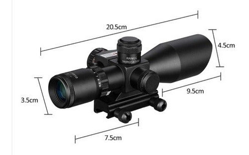 Schockproof Telescopic Scope 2.5-10x40 With Laser And 11 & 22mm Bases 3