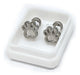 Surgical Steel Pawprints Huggie Earrings Set 0