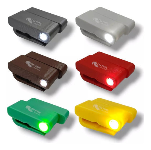 Pack X5 Mate Light Units For Straw Includes Batteries - Pack X5 Unidades De Luz De Mate Para Bombilla Incluyen Pilas