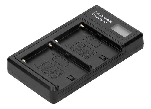 Cargador Dual Usb P/ Bateria Sony F960 750 550 Fm50 0