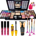 Professional Makeup Set Combo Shadows Lipstick Sponge 0