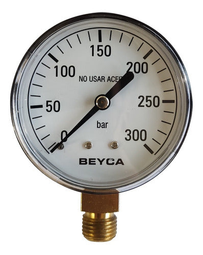 Beyca Manometer 63mm 1/4 Inch BSPP for Oxygen 315kg 0