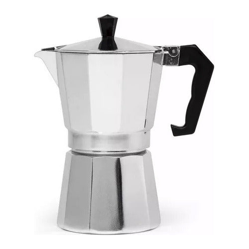 Italian Style Gray Coffee Maker 9-Cup Moka Express 0